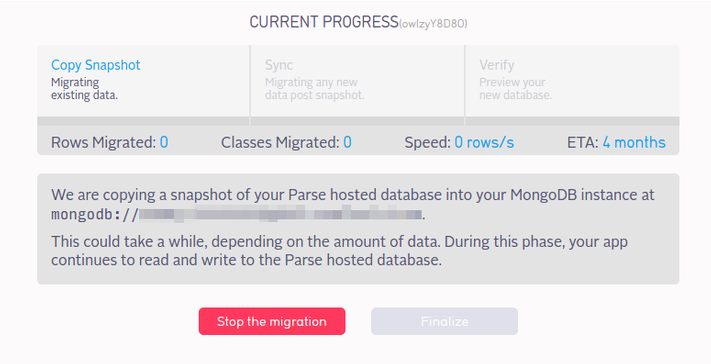 Parse App: Migration Progress