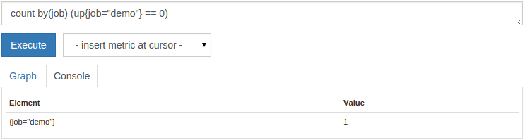 Showing down instance count