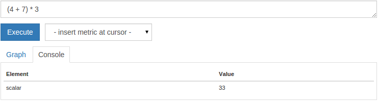 Scalar arithmetic result