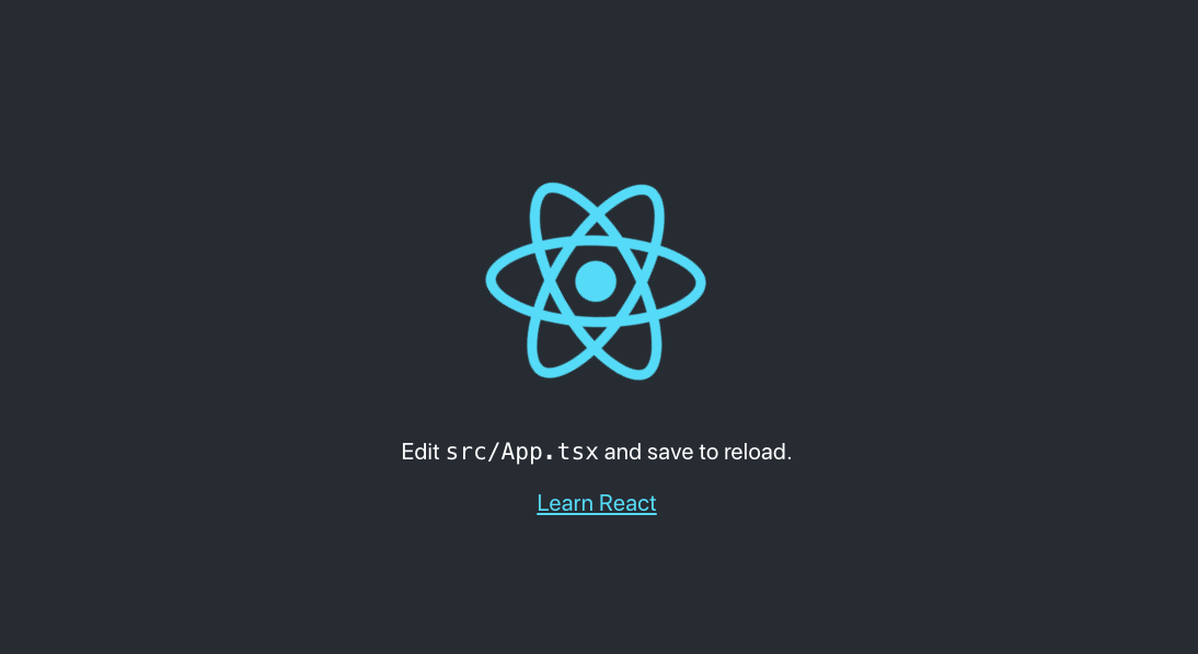 React application homepage