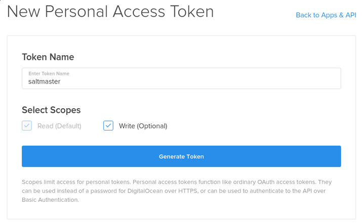 DigitalOcean name token