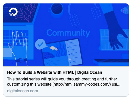 screenshot of the Twitter Card for this tutorial series