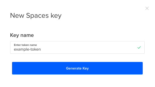 key generate new Create DigitalOcean  To DigitalOcean a  Key API Space How and