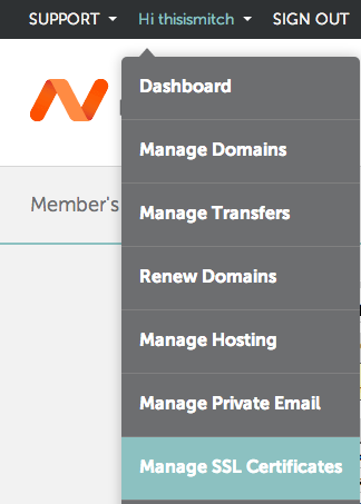 Namecheap: SSL 