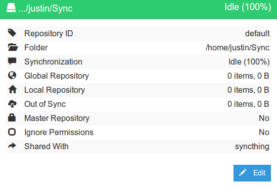 Syncthing default repo