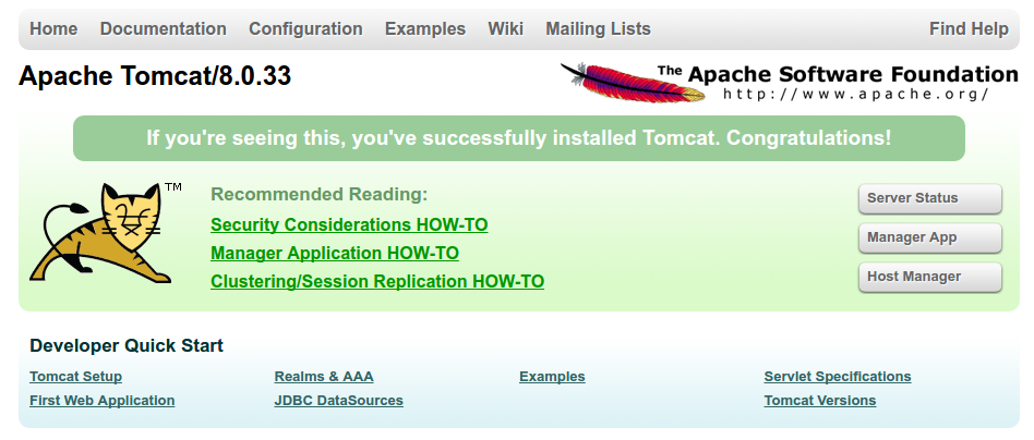 Tomcat 8 setup