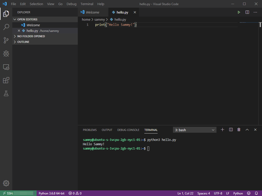 visual studio code ssh key