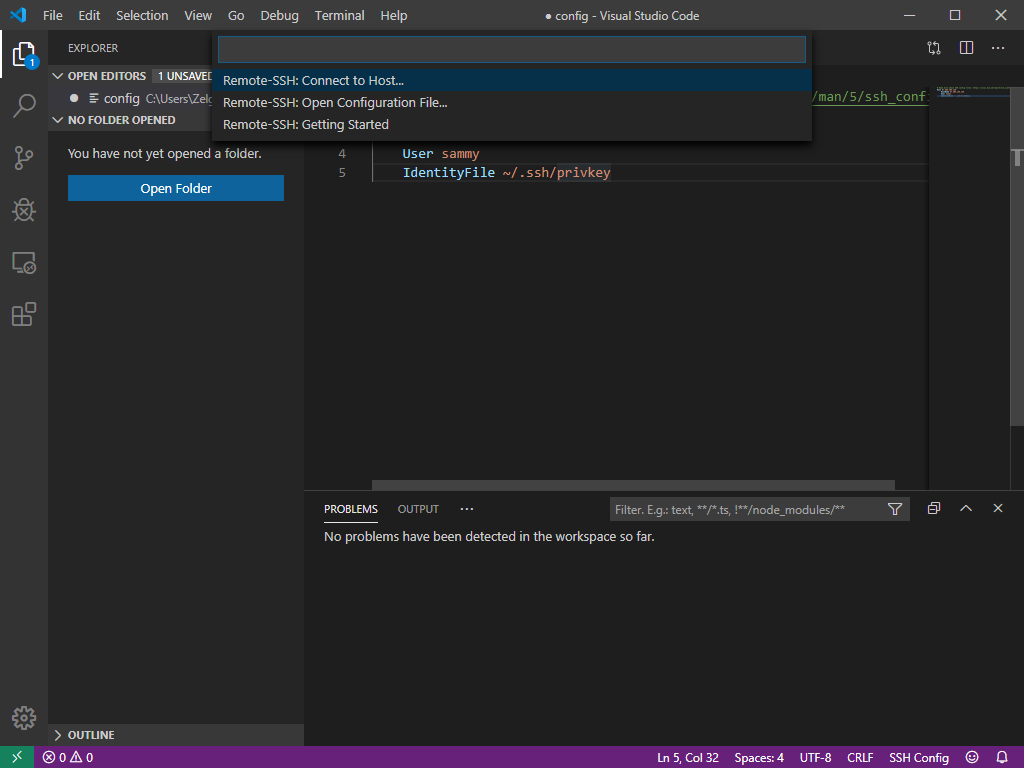 Connexion au serveur depuis Visual Studio Code