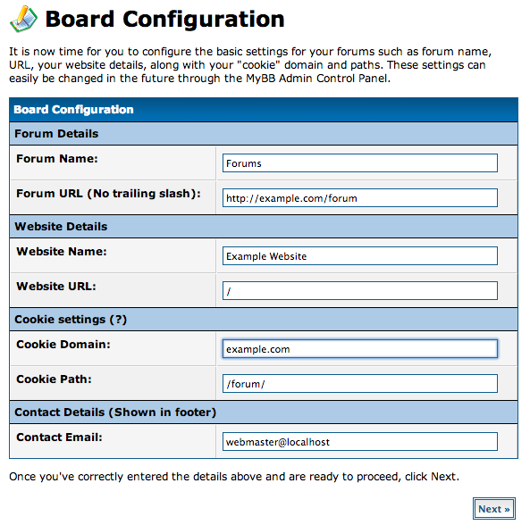 DigitalOcean MyBB board configuration