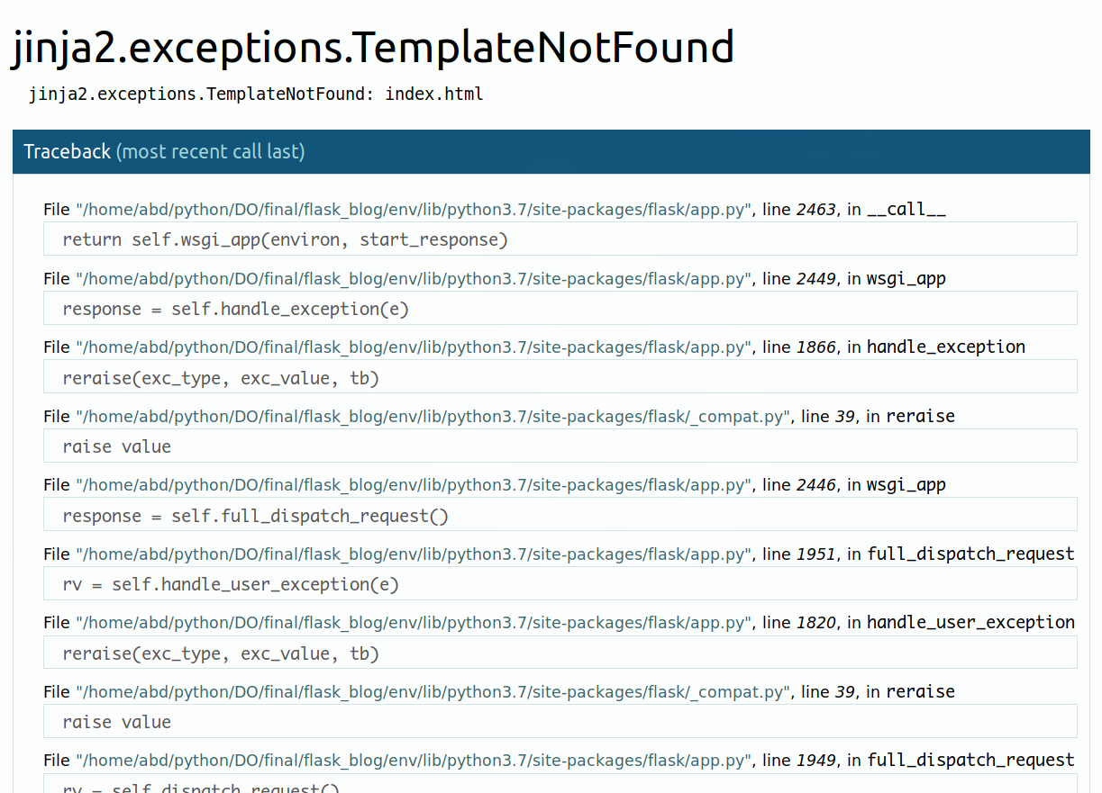 Der Flask-Debugger