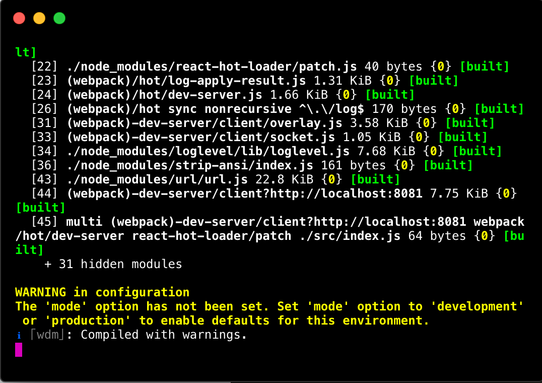 Error when environment isn't set