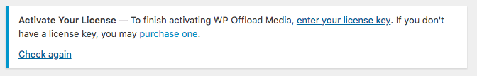 WP Offload License