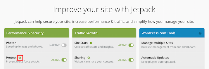 Jetpack Dashboard