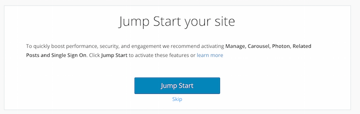 Jump Start Screen