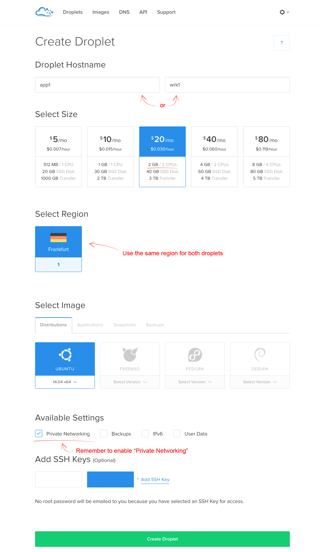 Digital Ocean Infrastructure Setup Preview