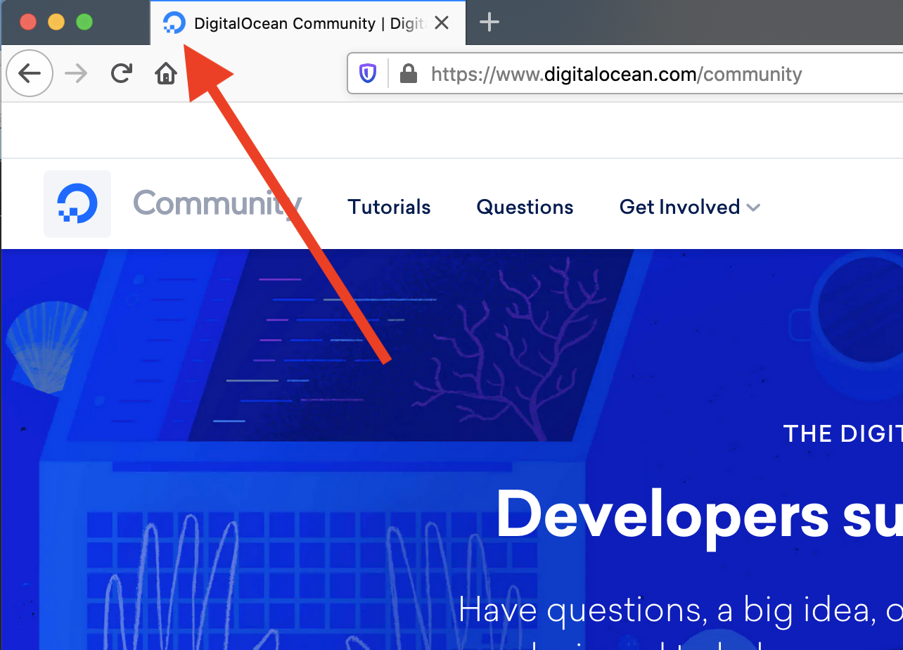 how to change icon next to title html