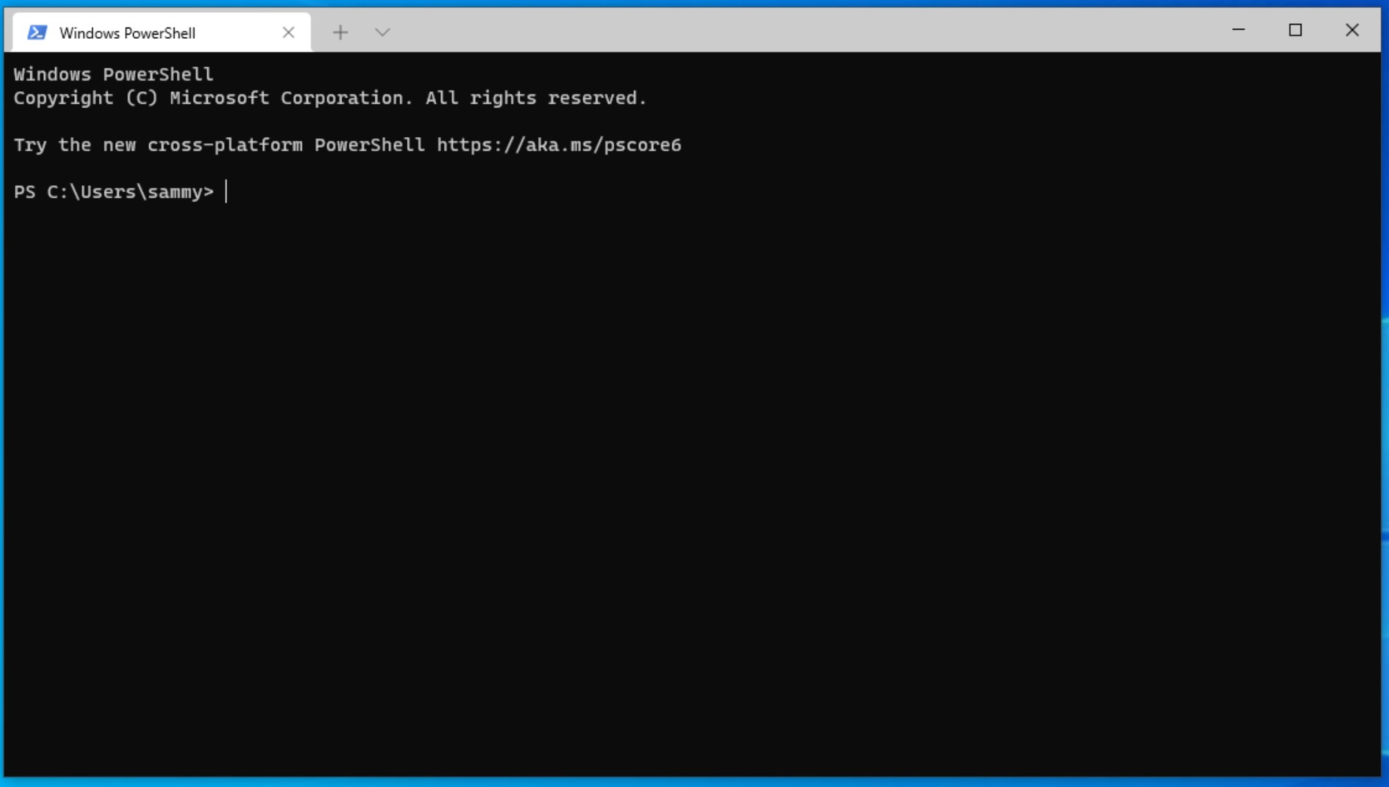 Default Windows Terminal opens up PowerShell