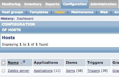 Zabbix Host configuration