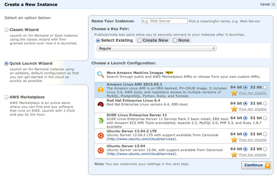 Amazon EC2 Launch Instance