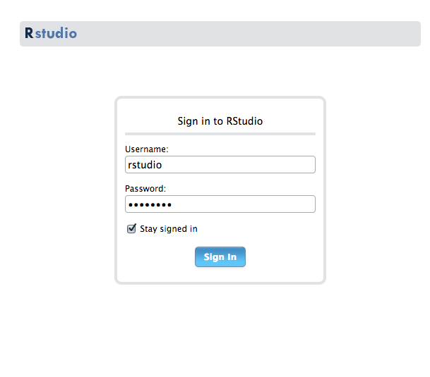 Rstudio Sign In